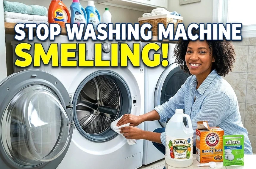 how to stop washing machine smelling