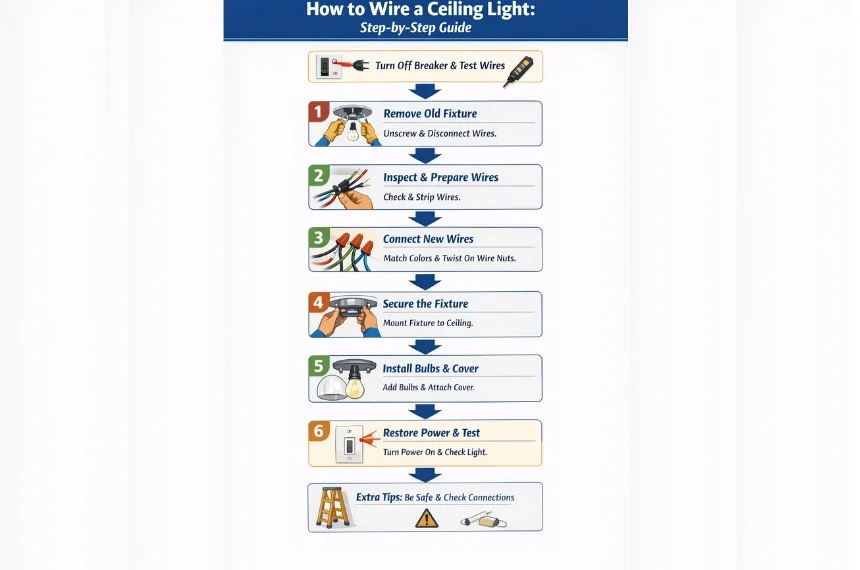 how to wire a ceiling light